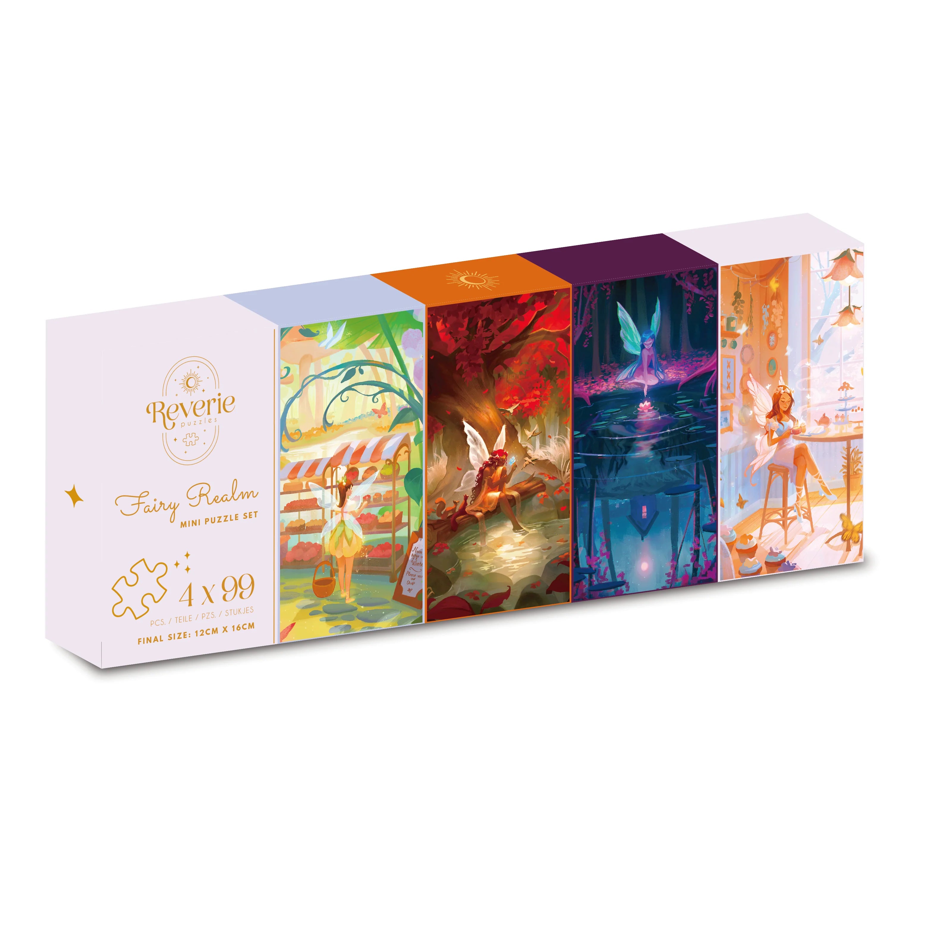 Fairy Realm - Reverie Puzzle - 4 x 99 Piece Mini Puzzle Set