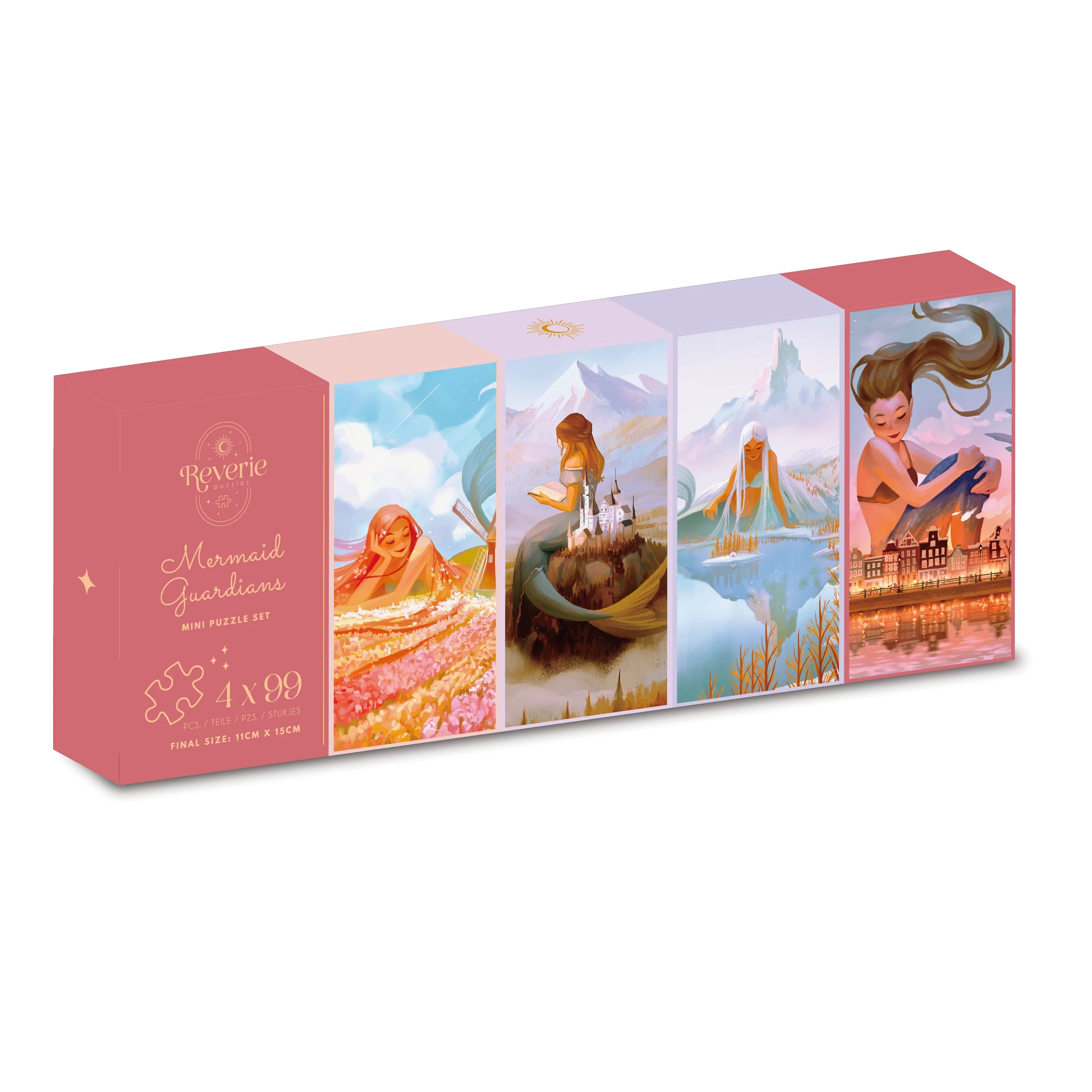 Mermaid Guardians - Reverie Puzzle - 4 x 99 Piece Mini Puzzle Set